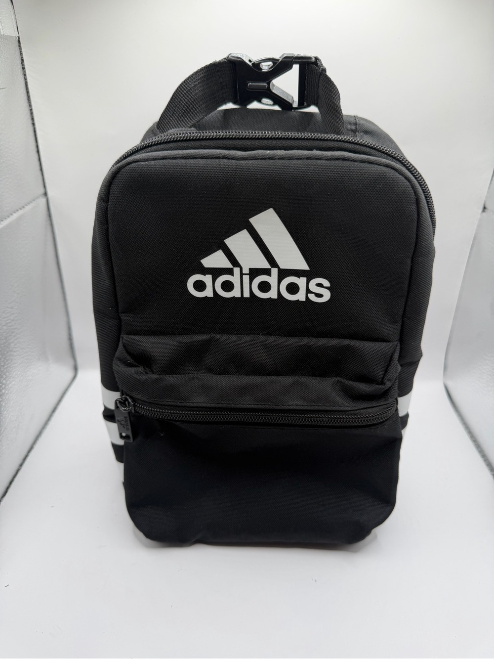 Adidas Black Insulated Lunch Bag Cooler Lunchbox Adjustable Strap